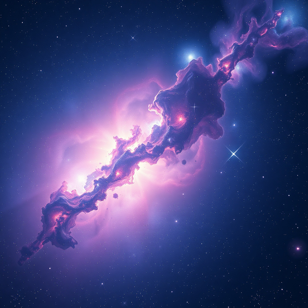 Cinematic background showing a galaxy nebula